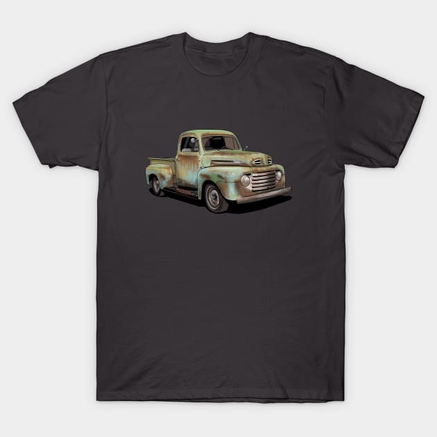 Rusty1950 Ford F1 Pickup Truck T-Shirt by candcretro